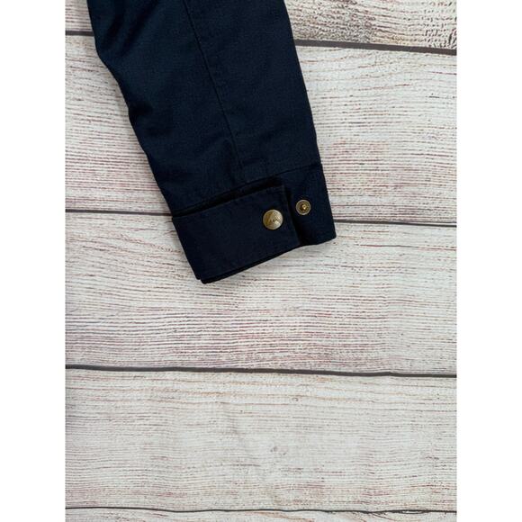 Burton Durable Goods Quilt Lined Tie Waist Jacket Womens XS Navy Blue Hooded - Picture 5 of 14